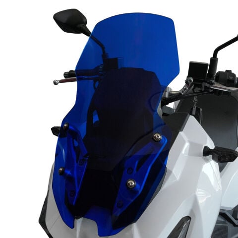 GP Kompozit SYM ADX 125 2023-2025 Uyumlu Kısa Ön Cam Mavi
