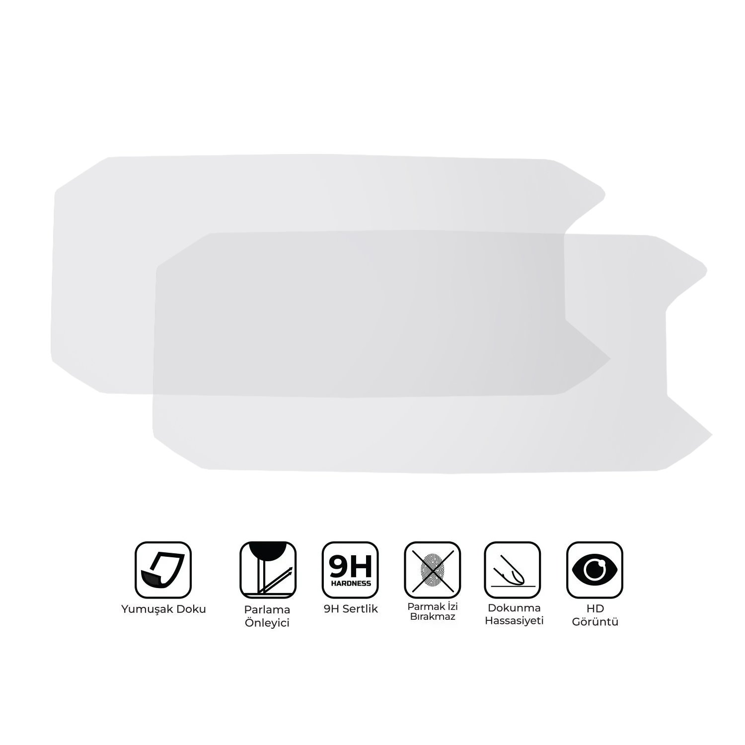 GP Kompozit TVS Raider 125 2023-2024 Uyumlu Motosiklet Ekran Koruyucu Şeffaf