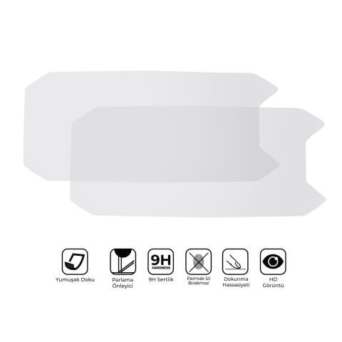 GP Kompozit TVS Raider 125 2023-2024 Uyumlu Motosiklet Ekran Koruyucu Şeffaf