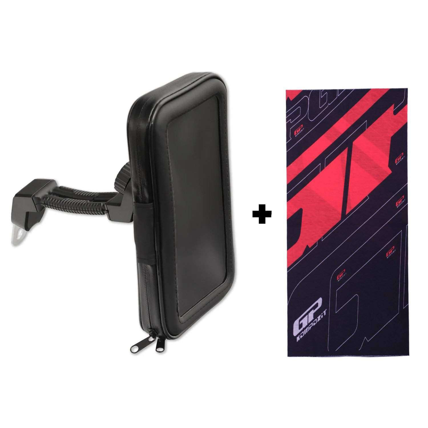 GP Kompozit TTR02 Universal Su Geçirmez Fermuarlı Telefon Tutucu Siyah (1 Adet Renkli Boyunluk Buff Hediye)