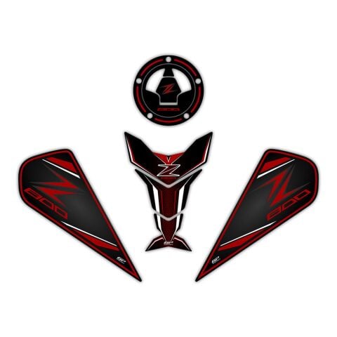GP Kompozit Kawasaki Z 800 2013-2018 Uyumlu Tank Pad Kırmızı