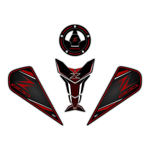 GP Kompozit Kawasaki Z 800 2013-2018 Uyumlu Tank Pad Kırmızı