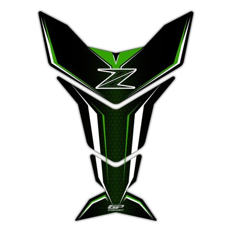 GP Kompozit Kawasaki Z Serisi 2007-2024 Uyumlu Tank Pad Yeşil