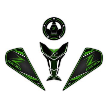 GP Kompozit Kawasaki Z 800 2013-2018 Uyumlu Tank Pad Yeşil