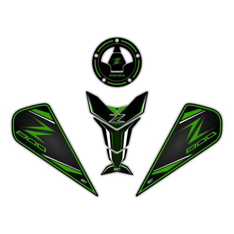 GP Kompozit Kawasaki Z 800 2013-2018 Uyumlu Tank Pad Yeşil