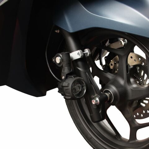 GP Kompozit Medium Universal Motosiklet Sis Farı Seti Siyah