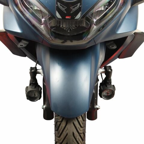 GP Kompozit Large Universal Motosiklet Sis Farı Seti Siyah