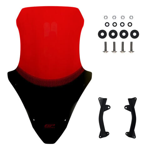 GP Kompozit Honda PCX 125 / 150 2025-2026 Uyumlu Baskılı Ön Cam Kırmızı