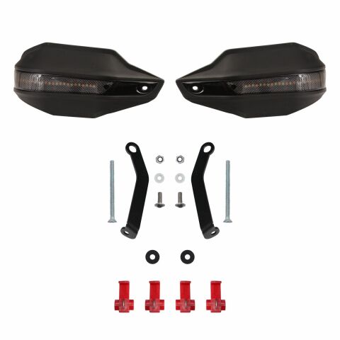 GP Kompozit CF Moto 700 CL-X 2022-2026 Uyumlu Led Sinyalli Elcik Koruma SiyaH