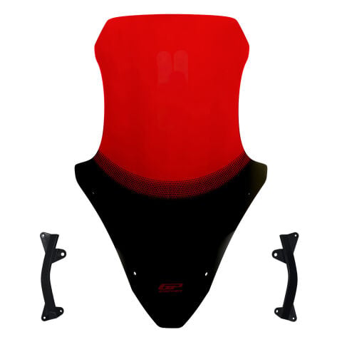 GP Kompozit Honda PCX 125 / 150 2021-2024 Uyumlu Baskılı Ön Cam Kırmızı