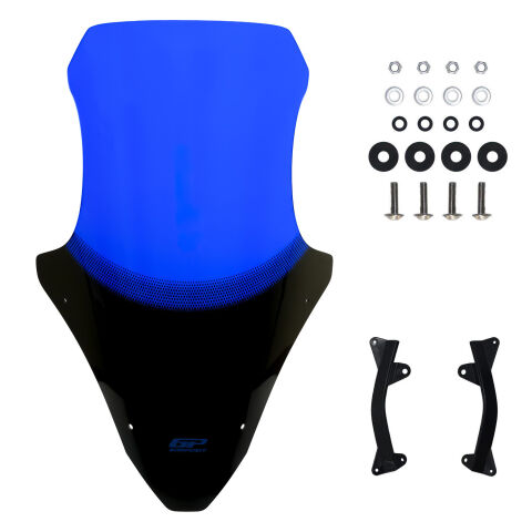 GP Kompozit Honda PCX 125 / 150 2021-2024 Uyumlu Baskılı Ön Cam Mavi