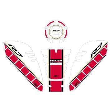 GP Kompozit Yamaha R7 2021–2024 Uyumlu Tank Pad Seti 60.Yıl