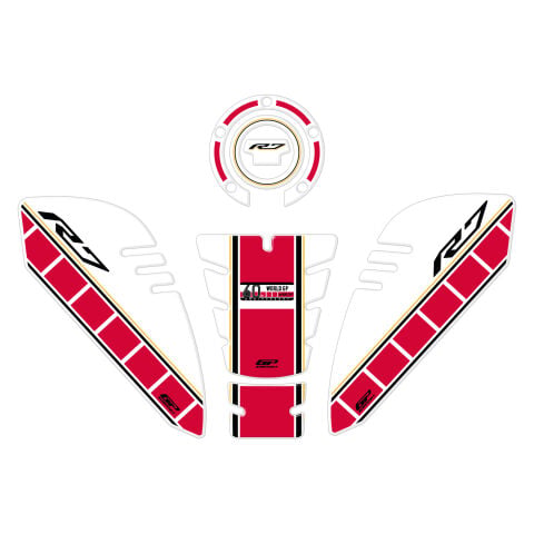 GP Kompozit Yamaha R7 2021–2024 Uyumlu Tank Pad Seti 60.Yıl