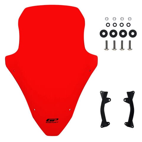 GP Kompozit Honda PCX 125 / 150 2021-2024 Uyumlu Ön Cam Kırmızı