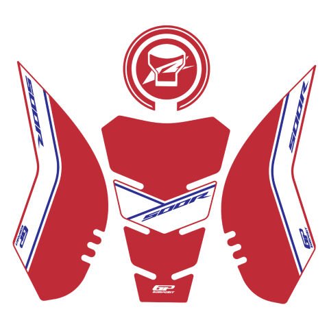 GP Kompozit Honda CBR500R 2025-2026 Uyumlu Tank Pad Kırmızı