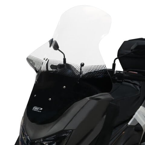 GP Kompozit Yamaha NMAX 125 / 155 2015-2020 Uyumlu Baskılı Elcikli Ön Cam Şeffaf