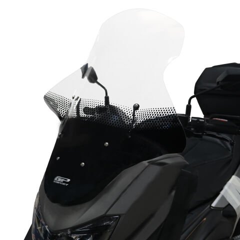 GP Kompozit Yamaha NMAX 125 / 155 2015-2020 Uyumlu Baskılı Elcikli Ön Cam Şeffaf