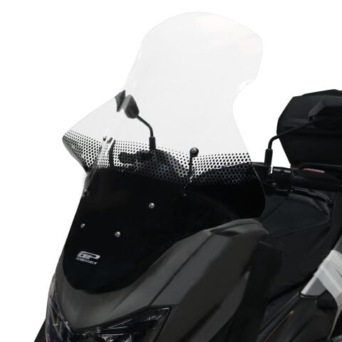 GP Kompozit Yamaha NMAX 125 / 155 2015-2020 Uyumlu Baskılı Elcikli Ön Cam Şeffaf