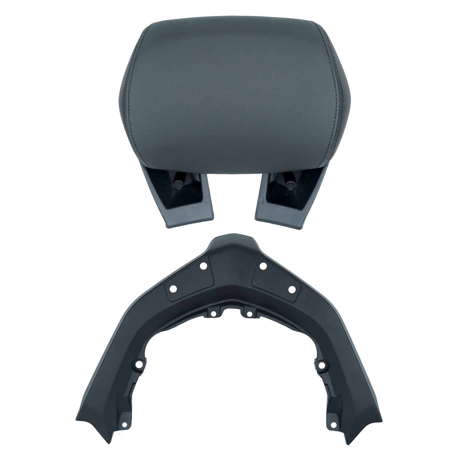 GP Kompozit Yamaha XMAX 250 2024-2025 Uyumlu Dikişli Sissy Bar Siyah