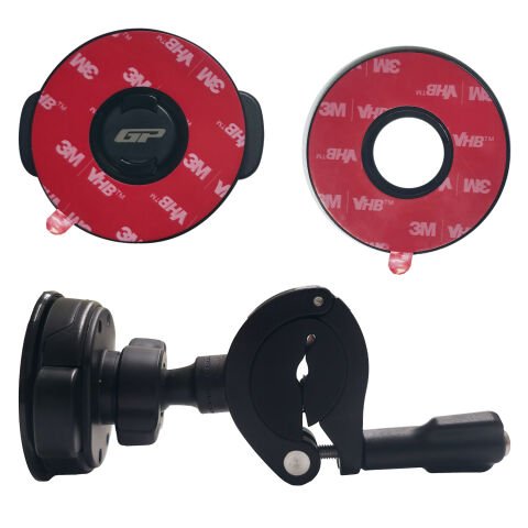 GP Kompozit TTR10 Universal Yuvarlak Tak-Çıkar Telefon Tutucu Siyah