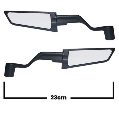 GP Kompozit AYN002 Universal İnce H2 Spor Kanat Tipi Motosiklet Dikiz Aynası Siyah