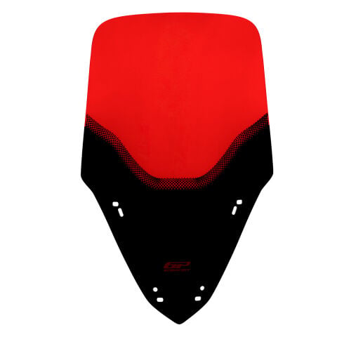 GP Kompozit Yamaha XMAX 250 2024-2026 Uyumlu Baskılı Ön Cam Kırmızı