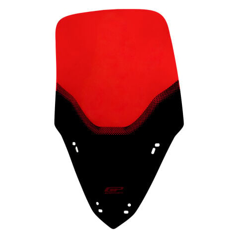 GP Kompozit Yamaha XMAX 250 2024-2026 Uyumlu Baskılı Ön Cam Kırmızı