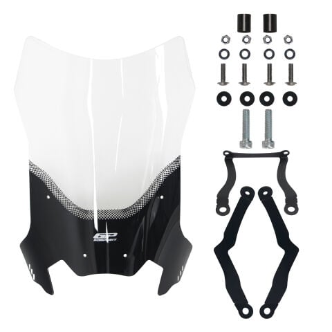 GP Kompozit CF Moto 250 CL-X 2022-2026 Uyumlu Ön Tur Camı Şeffaf 55 cm