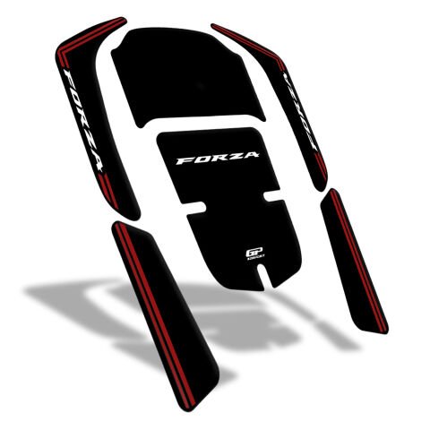 GP Kompozit Honda Forza 250 2018-2026 Uyumlu Tank Pad Siyah-Kırmızı