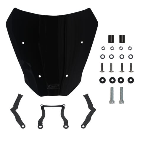 GP Kompozit CF Moto 250 CL-X 2022-2026 Uyumlu Kısa Ön Cam Siyah