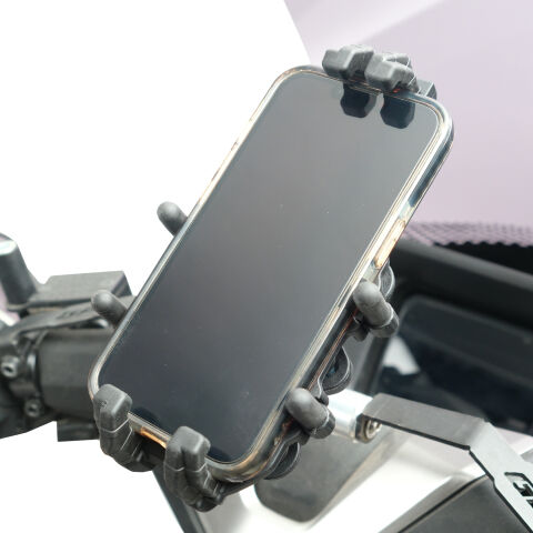 GP Kompozit TTR06 Universal Gidon Bağlantılı Titreşim Modüllü Telefon Tutucu Siyah-Beyaz