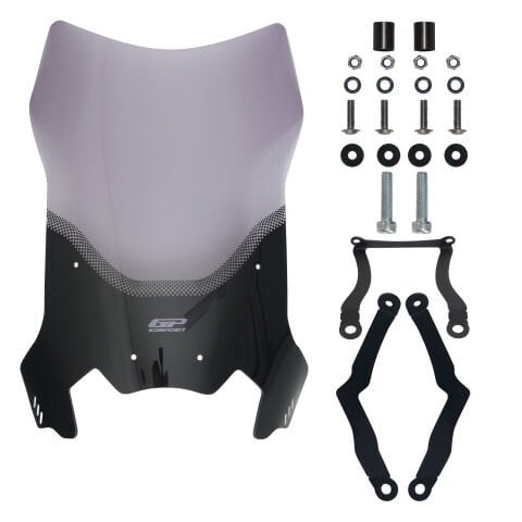 GP Kompozit CF Moto 250 CL-X 2022-2024 Uyumlu Ön Tur Camı Füme