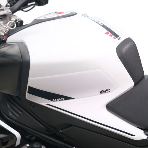 GP Kompozit CF Moto 450 NK 2024-2026 Uyumlu Tank Pad Beyaz