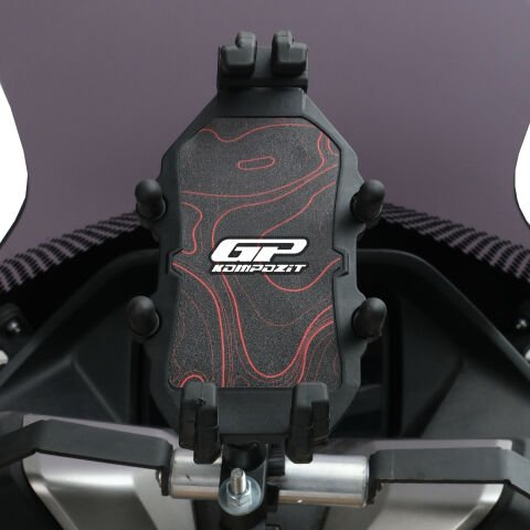 GP Kompozit TTR06 Universal Gidon Bağlantılı Titreşim Modüllü Telefon Tutucu Siyah-Kırmızı