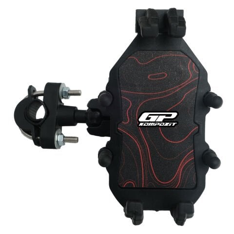 GP Kompozit TTR06 Universal Gidon Bağlantılı Titreşim Modüllü Telefon Tutucu Siyah-Kırmızı