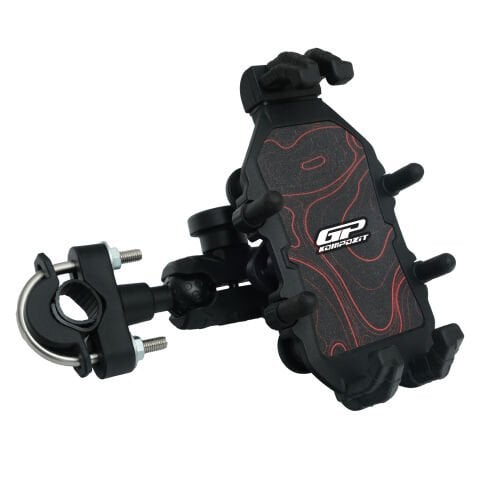 GP Kompozit TTR06 Universal Gidon Bağlantılı Titreşim Modüllü Telefon Tutucu Siyah-Kırmızı