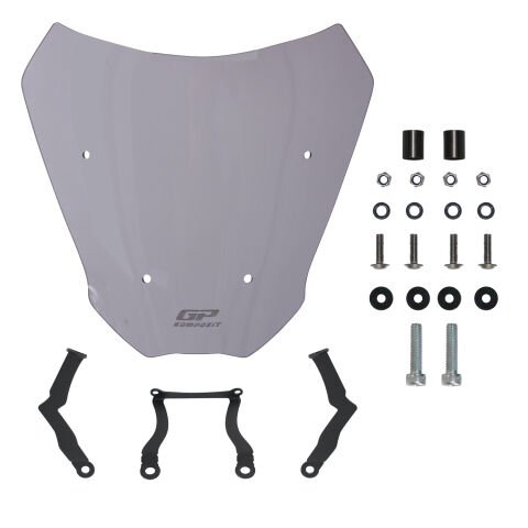 GP Kompozit CF Moto 250 CL-X 2022-2026 Uyumlu Kısa Ön Cam Füme