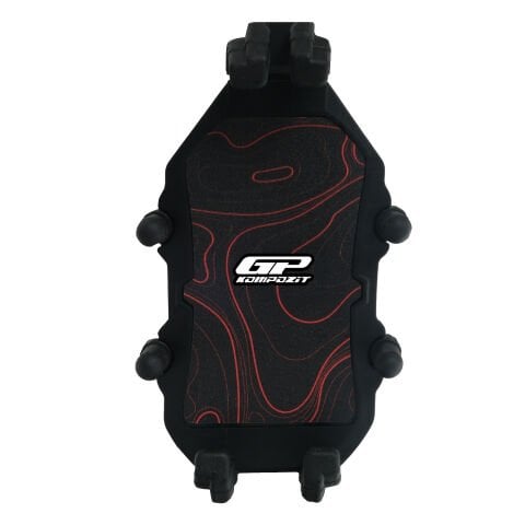 GP Kompozit TTR07 Universal Ayna Bağlantılı Titreşim Modüllü Telefon Tutucu Siyah-Kırmızı