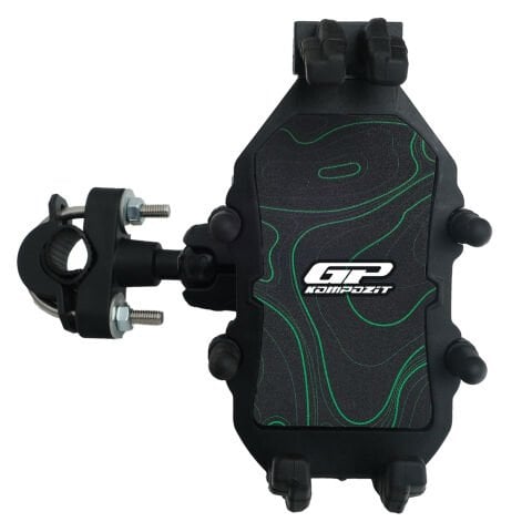 GP Kompozit TTR06 Universal Gidon Bağlantılı Titreşim Modüllü Telefon Tutucu Siyah-Yeşil