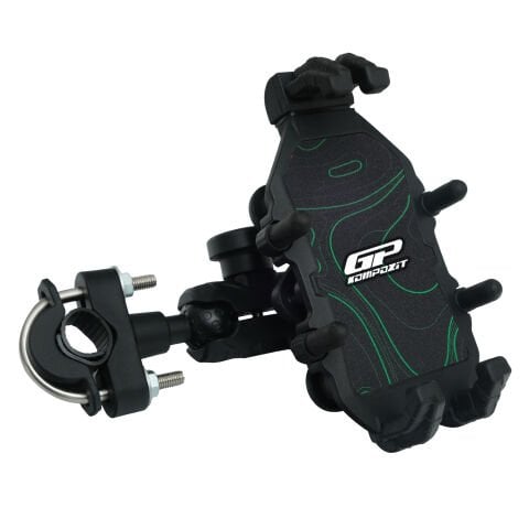 GP Kompozit TTR06 Universal Gidon Bağlantılı Titreşim Modüllü Telefon Tutucu Siyah-Yeşil