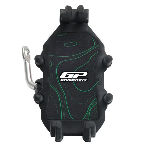 GP Kompozit TTR07 Universal Ayna Bağlantılı Titreşim Modüllü Telefon Tutucu Siyah-Yeşil