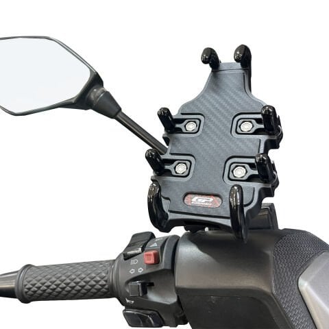 GP Kompozit TTR12 Universal Ayna Bağlantılı Titreşim Modüllü Telefon Tutucu Siyah