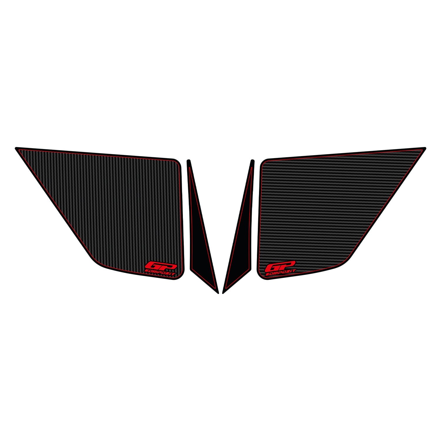GP Kompozit Honda ADV 350 2023-2026 Uyumlu Sele Altı Tank Pad Karbon-Kırmızı