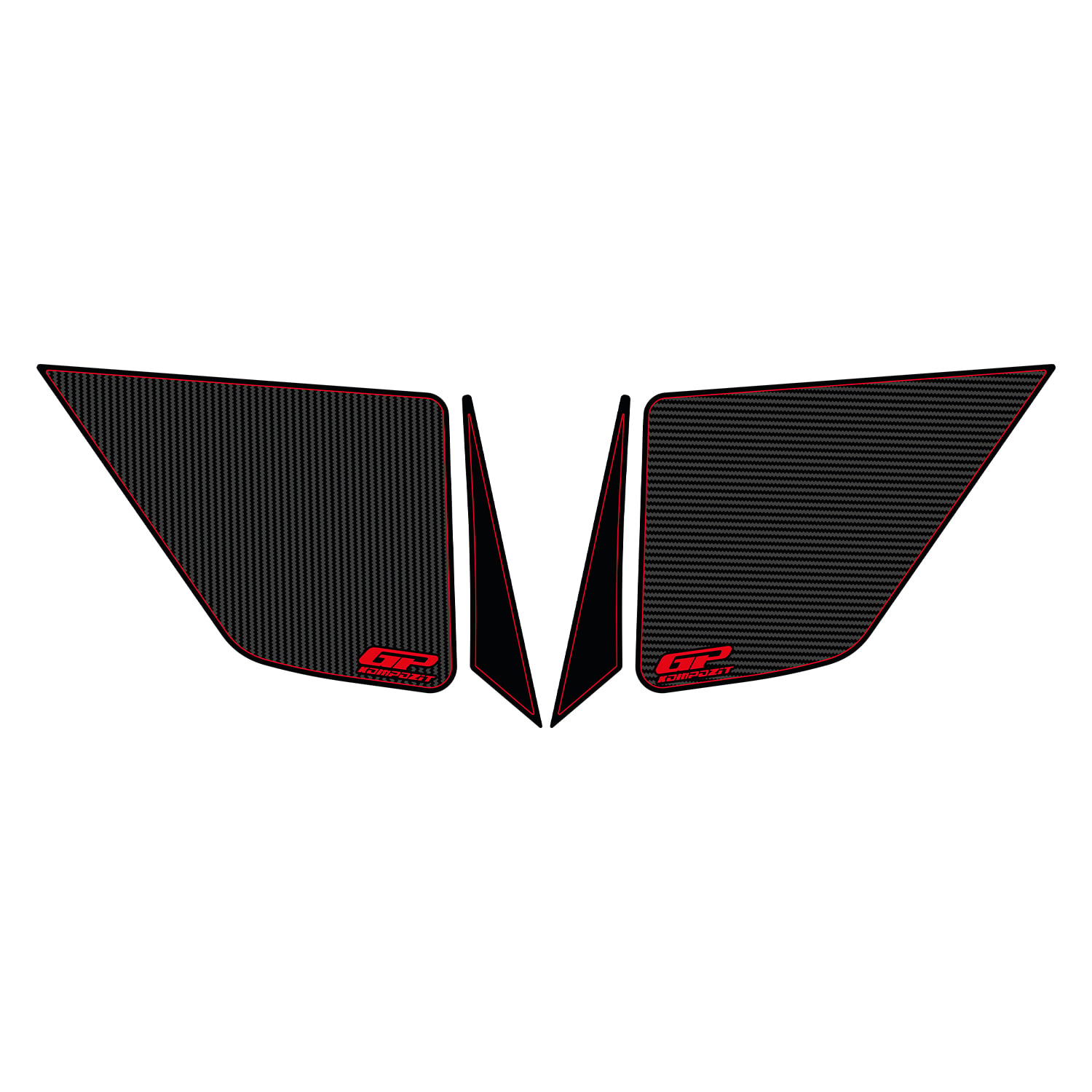 GP Kompozit Honda ADV 350 2023-2026 Uyumlu Sele Altı Tank Pad Karbon-Kırmızı