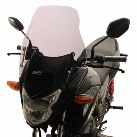 GP Kompozit Honda CB125F 2023-2024 Uyumlu Ön Cam Siyah