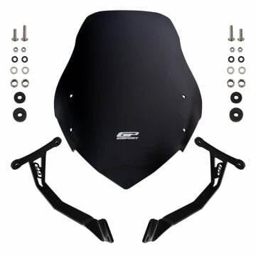GP Kompozit Honda CB125F 2023-2024 Uyumlu Ön Cam Siyah