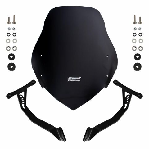 GP Kompozit Honda CB125F 2023-2024 Uyumlu Ön Cam Siyah