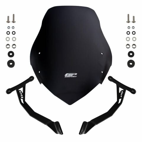 GP Kompozit Honda CB125F 2023-2024 Uyumlu Ön Cam Siyah