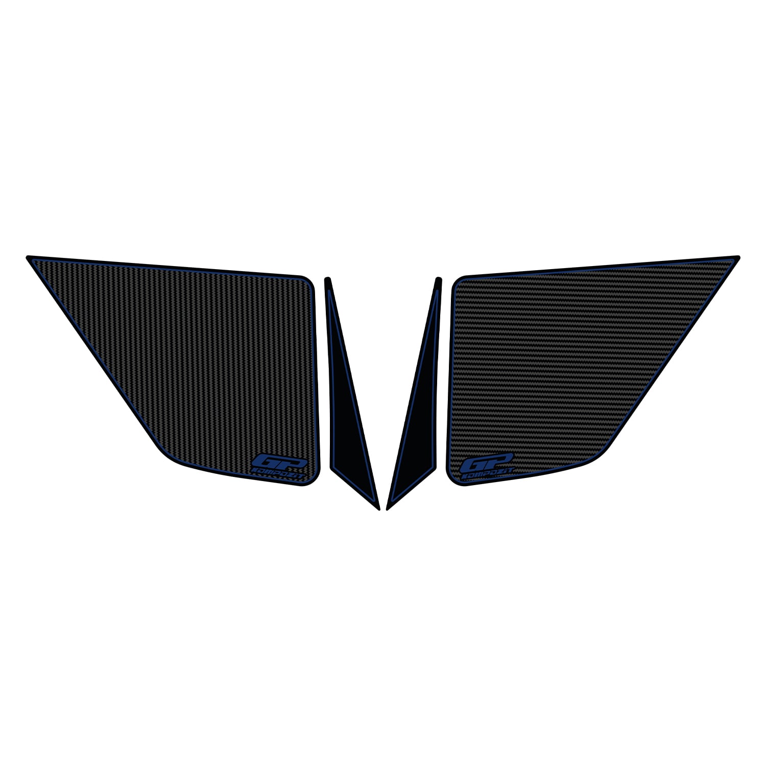 GP Kompozit Honda ADV 350 2023-2026 Uyumlu Sele Altı Tank Pad Karbon-Mavi