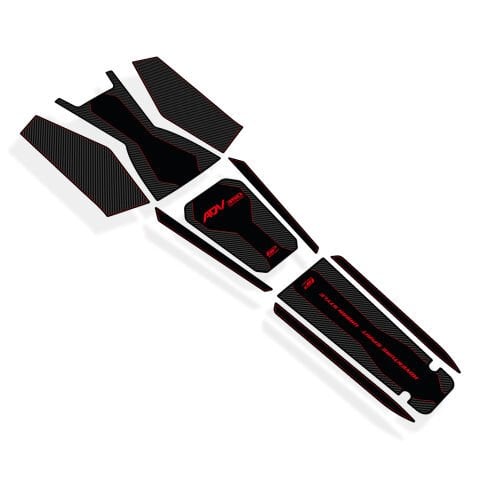 GP Kompozit Honda ADV 350 2023-2026 Uyumlu Tank Pad Seti Karbon-Kırmızı